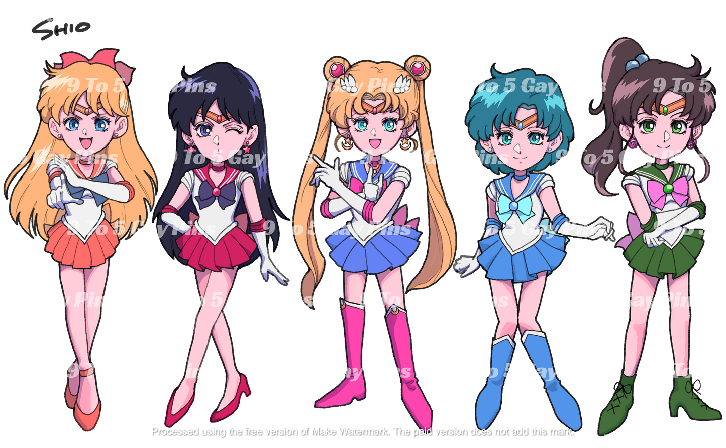 Conjunto Chibi de Sailor M
