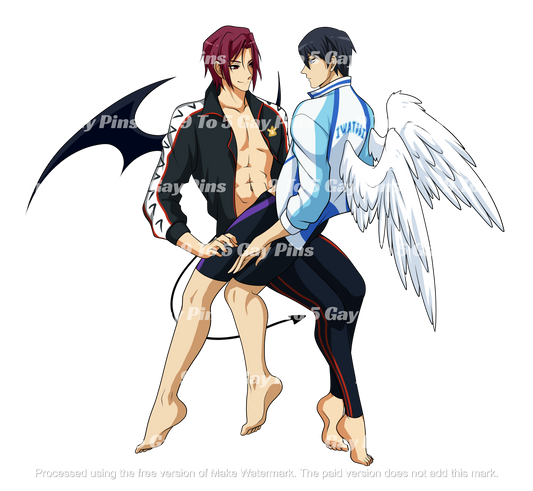 Angels and Demons: Rin and Haru